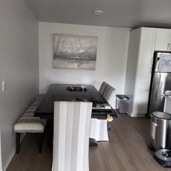 Extendable 8 Seater Dining Room Set (Heavy/Real Wood)