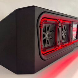 CHEVY SILVERADO GMC SIERRA 2019-2025 Custom PORTED BOX 4 Kicker L7s 8” Subwoofers