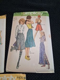 1970's patterns $3 each