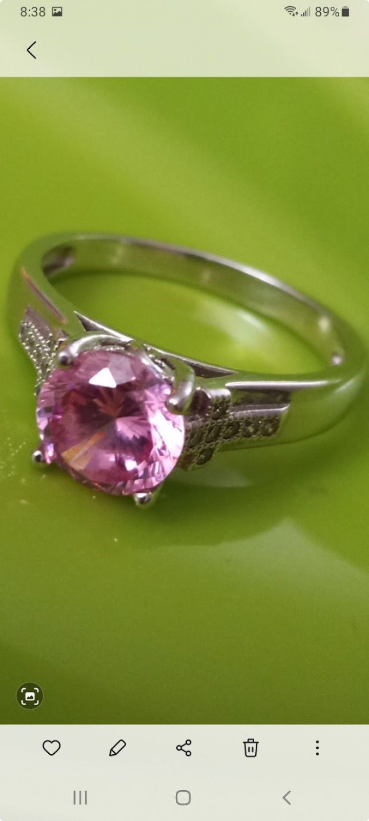 New Real Stamped Silver Ring Size 10 With Cubic Zirconia Stones Great Gift For Someone Special $25