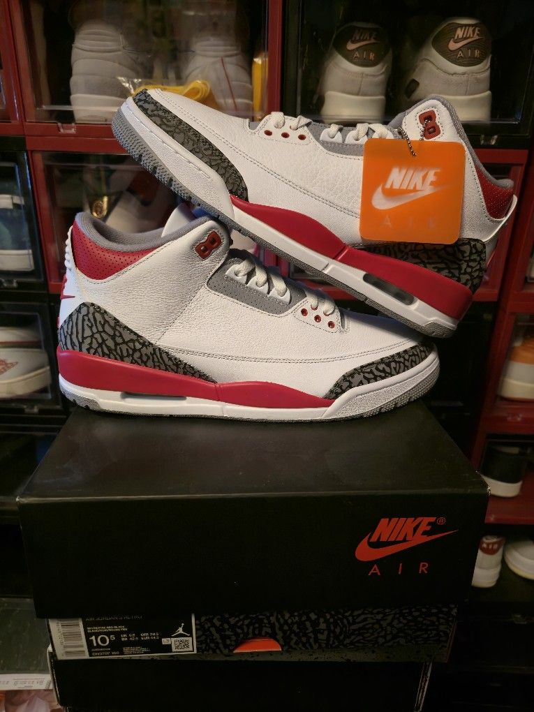Jordan 3 Fire Red (2022) Sz 10.5 DS
