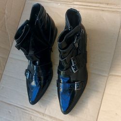 Coconut Black Ankle Boots Shoes Women's Size 7.5