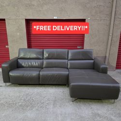 Leather Electric Recliner Sofa