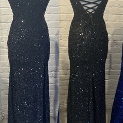 New With Tags Size Small Black Sequin Prom Dress $199