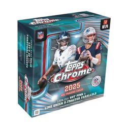 2025 TOPPS CHROME FOOTBALL MEGA BOX