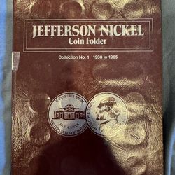 Fully Complete Jefferson Nickel Coin Album From 1938 To 1964 