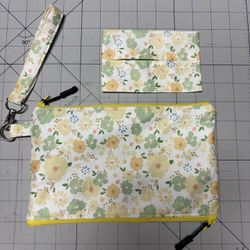 Double  Sided  Zipper Pouch - 9” X 6” - Fully Lined 