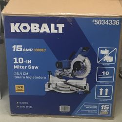 Kobalt miter saw 10 “ 15 Amps