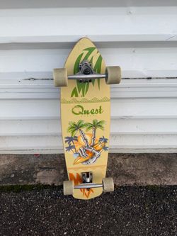 Quest "Tribal Surf" 36" Cruiser Longboard Skateboard Excellent Condition!