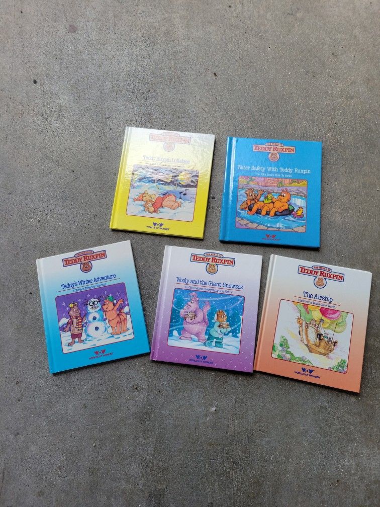 Lot Of 5 Vintage Teddy Ruxpin Books