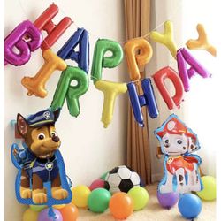 16” Letters Happy Birthday Metallic Aluminum Foil Birthday Balloon Banner (Multi-Colored) Birthday Party Decorations 