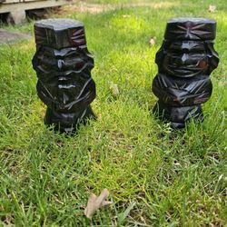 Vintage Ainu Wooden Couple 