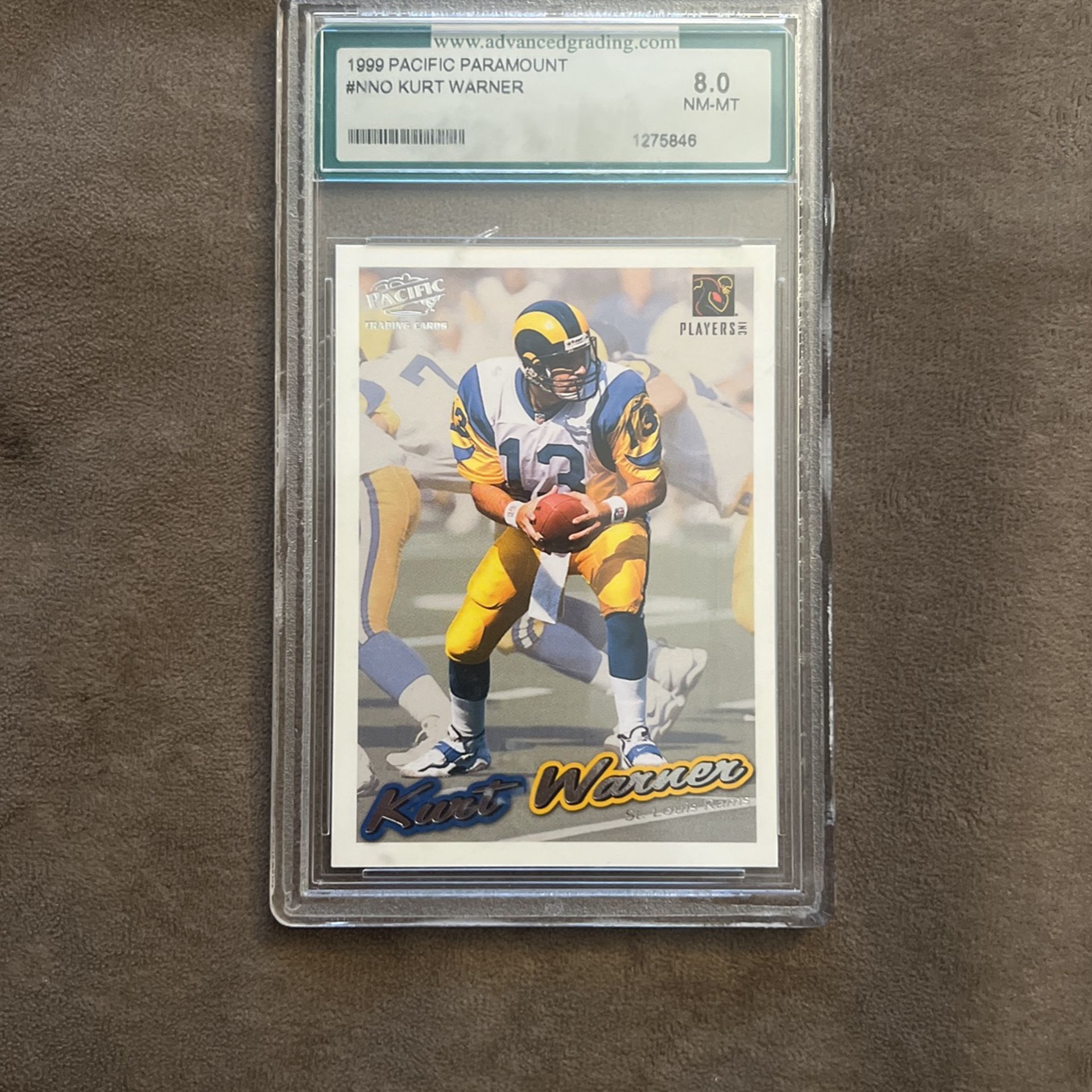 Kurt Warner 1999 Pacific Paramount Rookie Card (Graded 8)