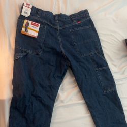 2 Fleeced Lined Wrangler Carpenter Jeans 