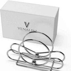 NEW! Venalini Stainless Steel Napkin Holder (Silver)
