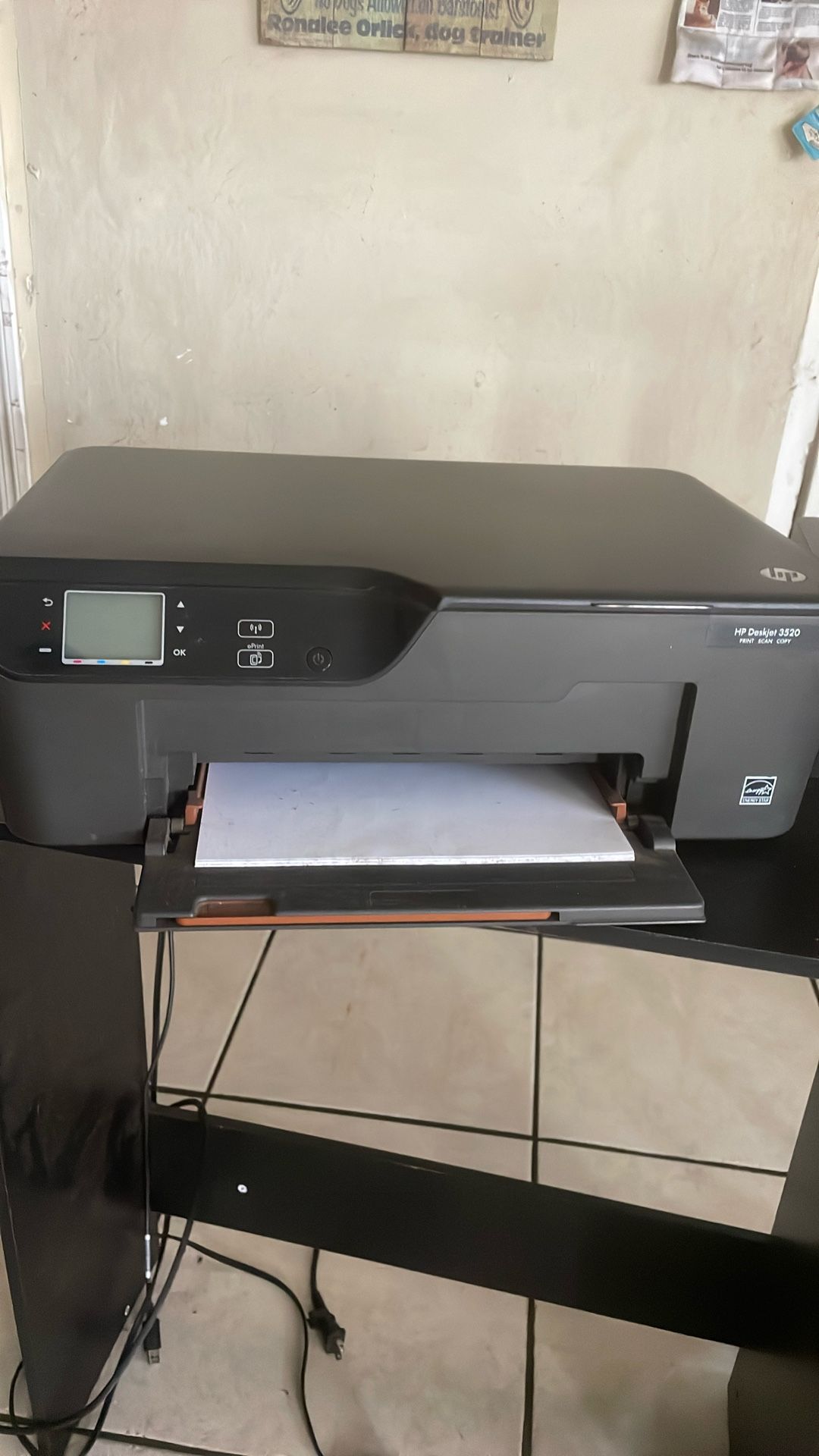 HP Color Printer With Replacement Ink Cartridges