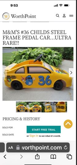 Rare M&M Peddle Car