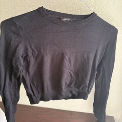 Cropped knit sweater