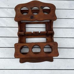 Wine Rack With Space For 6 Bottles And Wine Glasses 