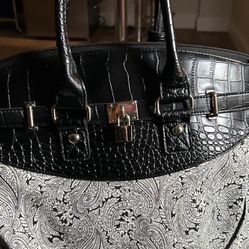 Black and White laptop/ weekend rolling Bag