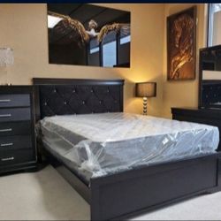4 Pieces Bedroom Set Financing Available 