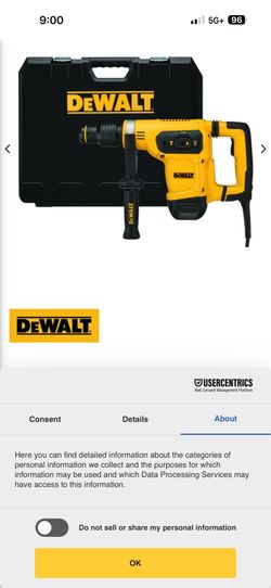 Dewalt 1-9/16” SDS Max combo Hammer