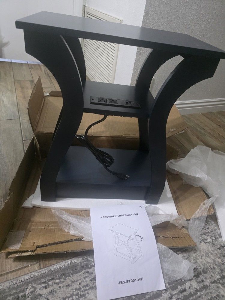 End Table with Charging Station