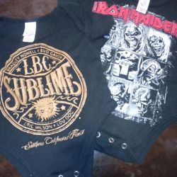Baby Onesies Sublime And Iron Maden