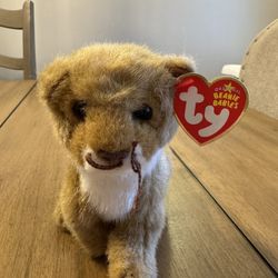 Ty Beanie Baby Manes the Lion. 