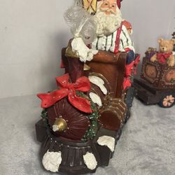 Fiber Optic Light Animated Christmas Santa's Train by Puleo Tested Works Vintage