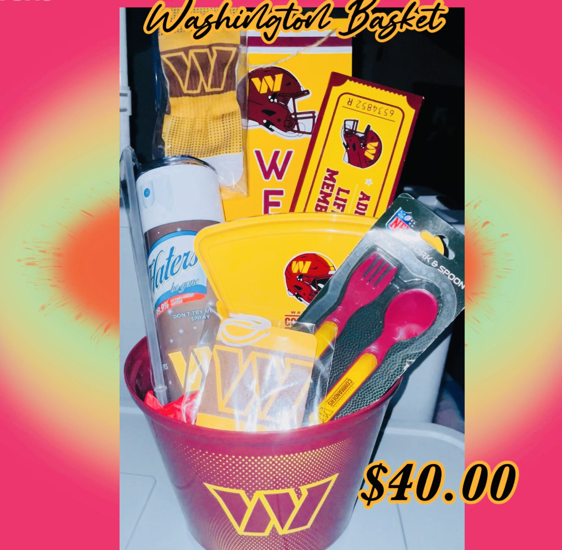 βοΈπWashington Commanders Gift BasketβοΈπ