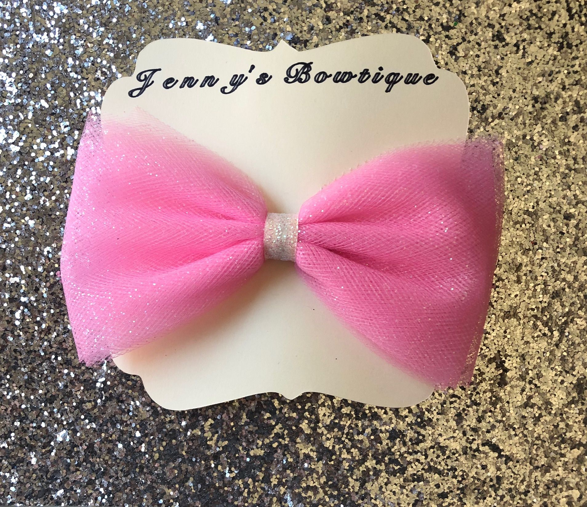 Pink Tulle Bow