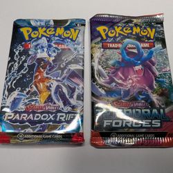 Pokemon Temporal Forces And Paradox Rift Booster Packs
