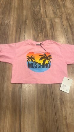 Moschino Pink Crop T-Shirt with Tags
