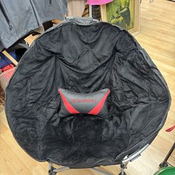 Foldable Velour Black Folding Chair with bag