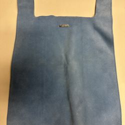 Trendy Blue Suede Bag Tote ORCIANI