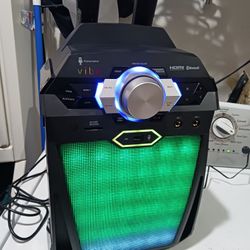 The Singing Machine  VIBE  HD -  Def digital karaoke  System.  New.  it comes with 2 microphones. usb.  Bluetooth.   hdmi . 
