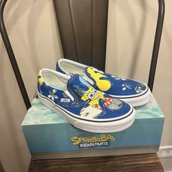 Men's Vans Spongebob SquarePants x Classic Slip-On Shoes 'Alohabob' Size 6 / Women’s 7.5  used 
