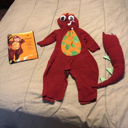 Too Cute To Spook Infant Dinosaur Halloween Costume Size 12-18 Months 