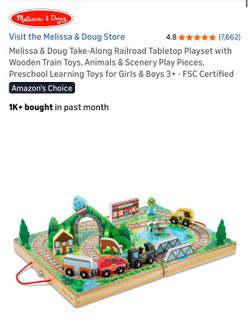 Melissa and Doug take along tabletop train set