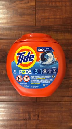 Tide 3 In 1 Pods; Coldwater Clean: ORIGINAL Scent 42 Pacs