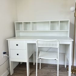 Table with drawers and shelves