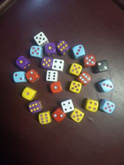 Mixed Color Six-Sided Dice Set