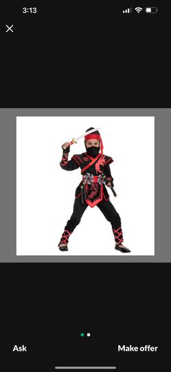 Spooktacular Creations Kids Ninja Costume, Birdy Red Ninja Costume For Halloween Dress Up Party, Ninja Role Playing (Medium (8-10yr)  Brand new 