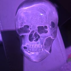Cut Glass Half Flat Skull Decorations