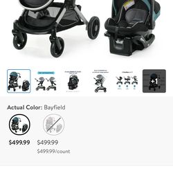 Graco Baby Car seat Stroller System Gray And Teal