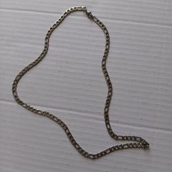 Silver Chain 24" Necklace Figaro
