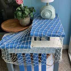 Nautical Slate Lift Top End Table 