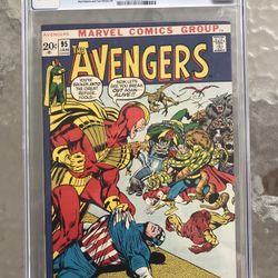 Avengers #95 (1972) CGC 9.4 — O/w to White; Kree-Skrull War; Origin of Black Bolt