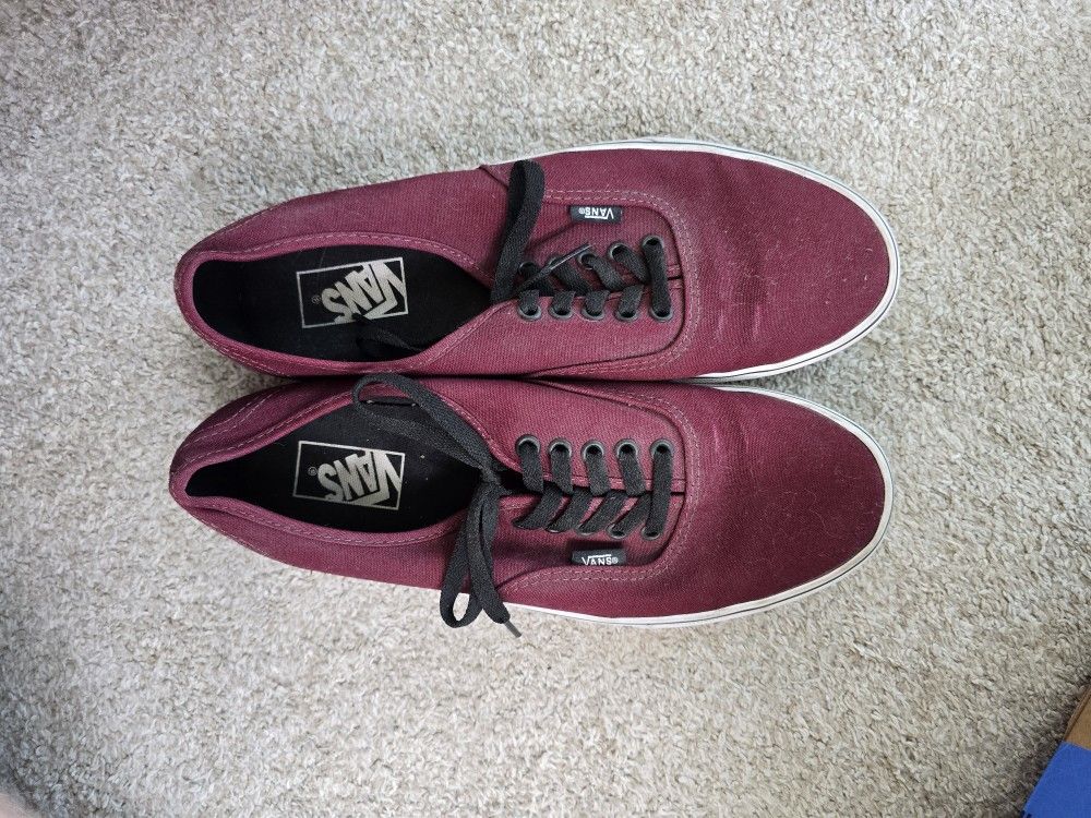 Maroon Vans Size 9.5 Mens